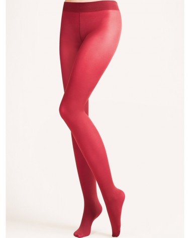 Collant taille basse rouge carmin