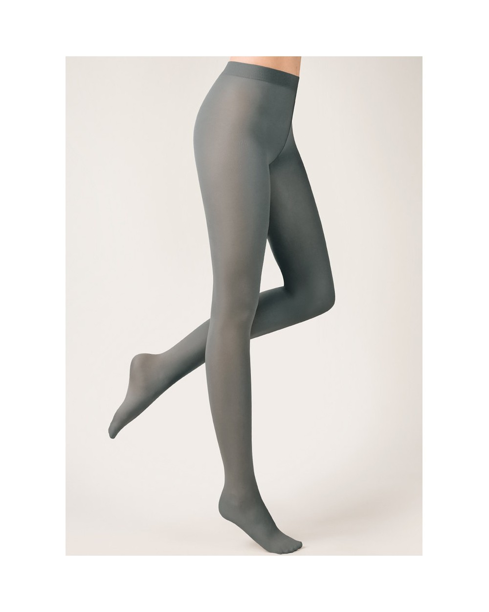 Collant opaque gris 3D Lycra