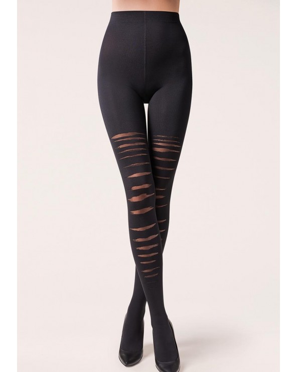 Collant noir effet griffures Axel