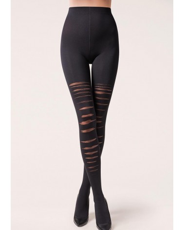 Collant noir effet griffures Axel
