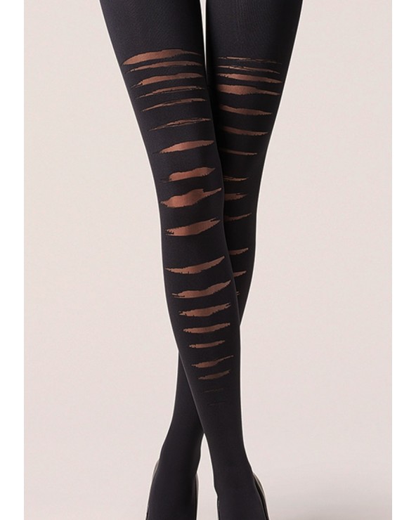 Collant noir effet griffures Axel
