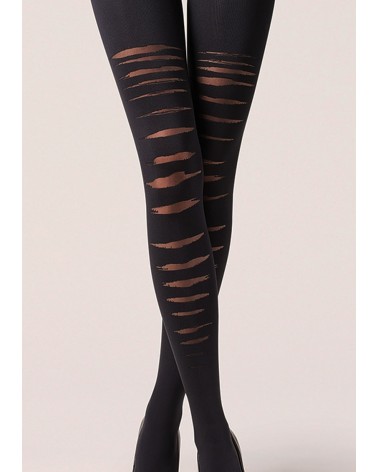 Collant noir effet griffures Axel